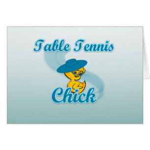 Bord Tennis Chick #3 Hälsningskort