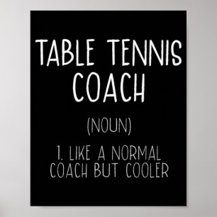 Bord Tennis Coach Definition Roligt Ping Pong Humo Poster
