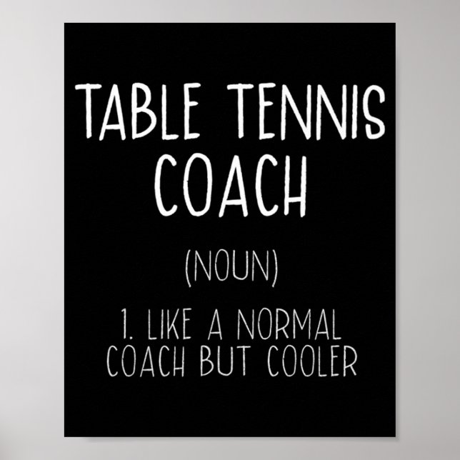 Bord Tennis Coach Definition Roligt Ping Pong Humo Poster (Framsidan)