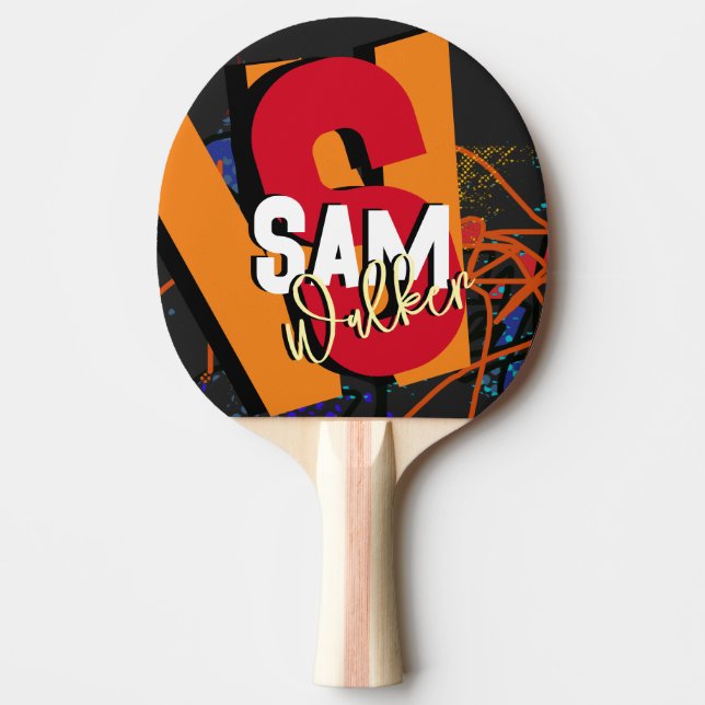 Bord Tennis Colorful Namn Pingisracket (Framsidan)