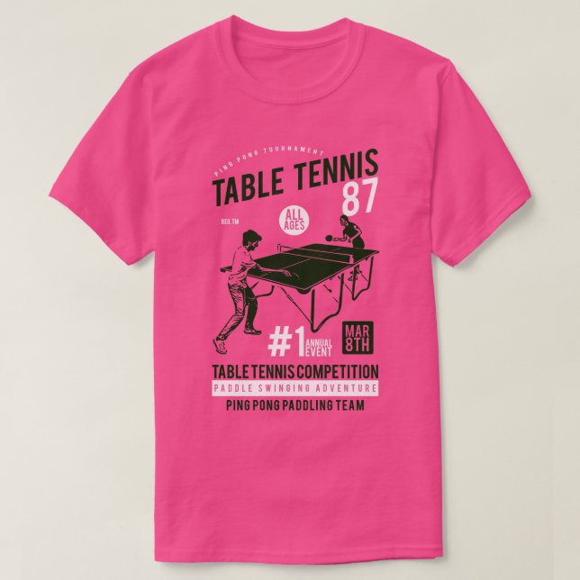 Bord Tennis Competition T Shirt (Design framsida)