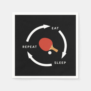 Bord Tennis Eat SOPT Repeat Sportfantast Say Pappersservett