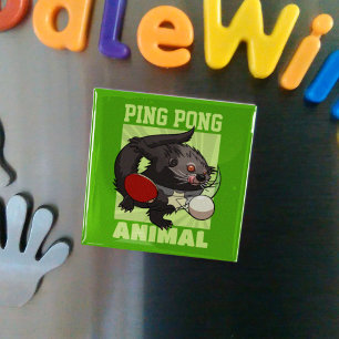 Bord Tennis Funny Ping Pong Binturong Bearcat Magnet