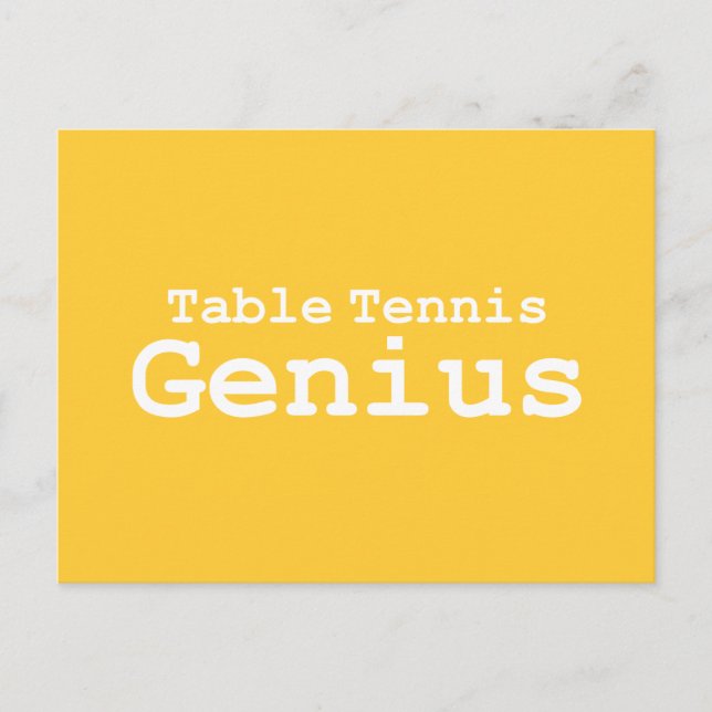 Bord Tennis Genius Gifts Vykort (Framsida)