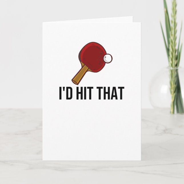 Bord Tennis Gifts Ping Pong Bord Tennis Player Kort (Framsida)