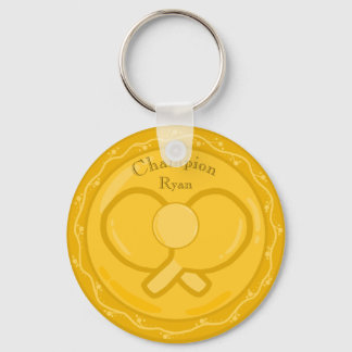 Bord Tennis Golden Award Medal Nyckelring