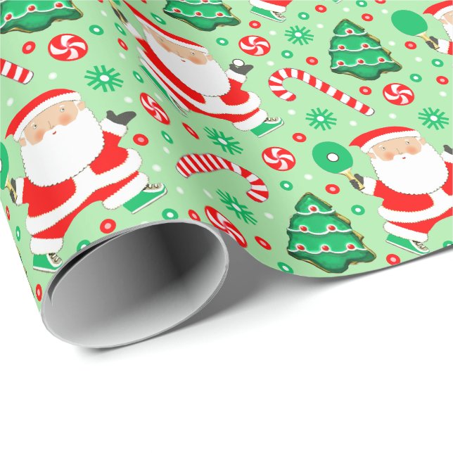 Bord Tennis Helgdag Gift Wrapping Papper Presentpapper (Rullad Hörn)