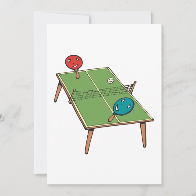 Bord tennis inbjudningar (Framsida)