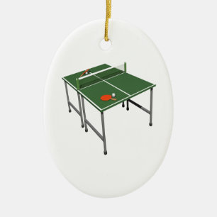 Bord tennis julgransprydnad keramik