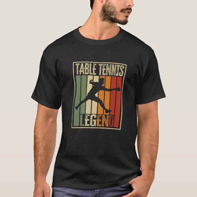 Bord tennis Legend. Funny Ping Pong Player-citat T Shirt (Framsida)
