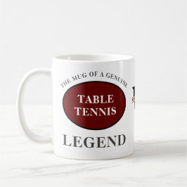 Bord Tennis Legend Monogram Lägg till ditt namn Kaffemugg