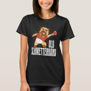 Bord Tennis Old Schmetterhand Pingpong Outfit Hund T Shirt