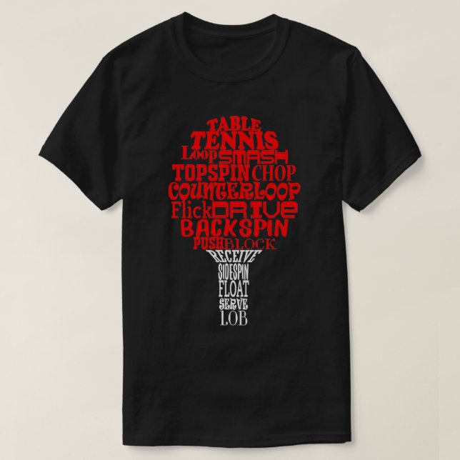 Bord tennis ord Clc Klassic TShirt T Shirt (Design framsida)