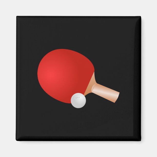 Bord Tennis, paddle och boll Magnet (Framsidan)