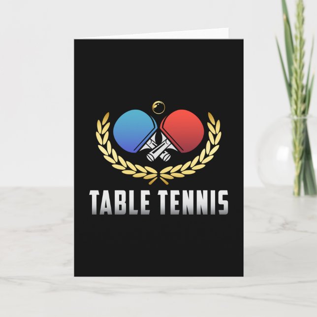 Bord Tennis Paddle Ping Pong Player Funny Gift Kort (Framsida)