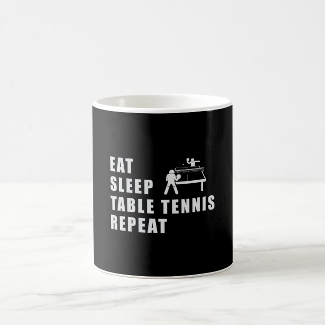 Bord Tennis Paddle Ping Pong Repeat Funny Gift Kaffemugg (Center)