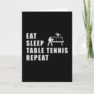 Bord Tennis Paddle Ping Pong Repeat Funny Gift Kort