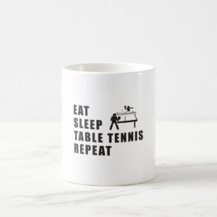 Bord Tennis Paddle Ping Pong Repeat Gift Idea Kaffemugg