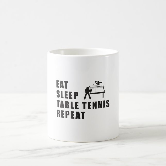 Bord Tennis Paddle Ping Pong Repeat Gift Idea Kaffemugg (Center)