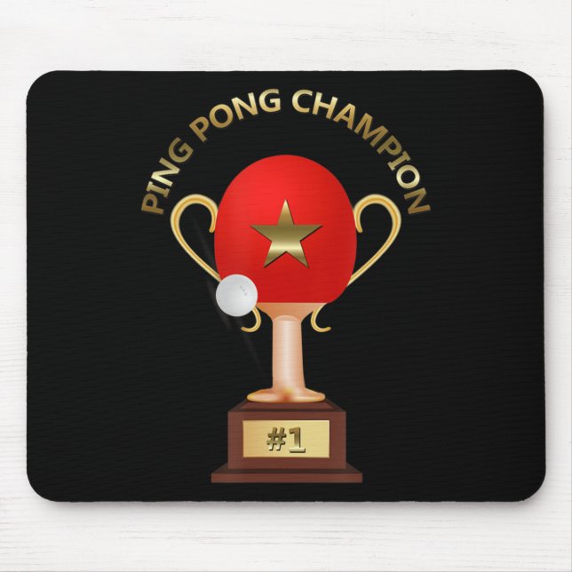 Bord Tennis Ping Pong Champion Trophy Musmatta (Framsidan)