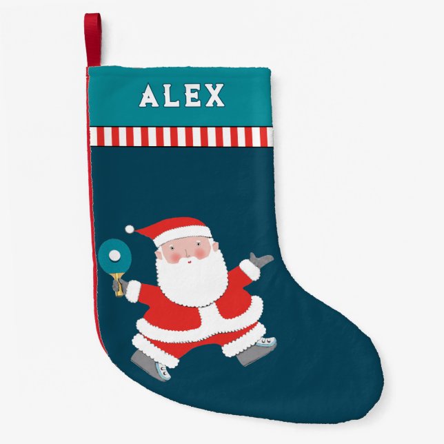 Bord Tennis Ping-Pong Helgdag Gift Liten Julstrumpa (Framsidan)