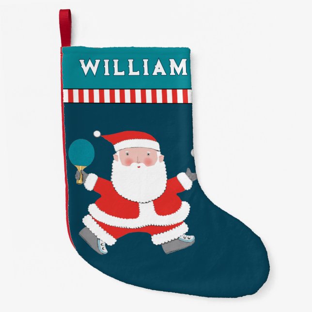 Bord Tennis Ping-Pong Helgdag Gift Liten Julstrumpa (Framsidan)