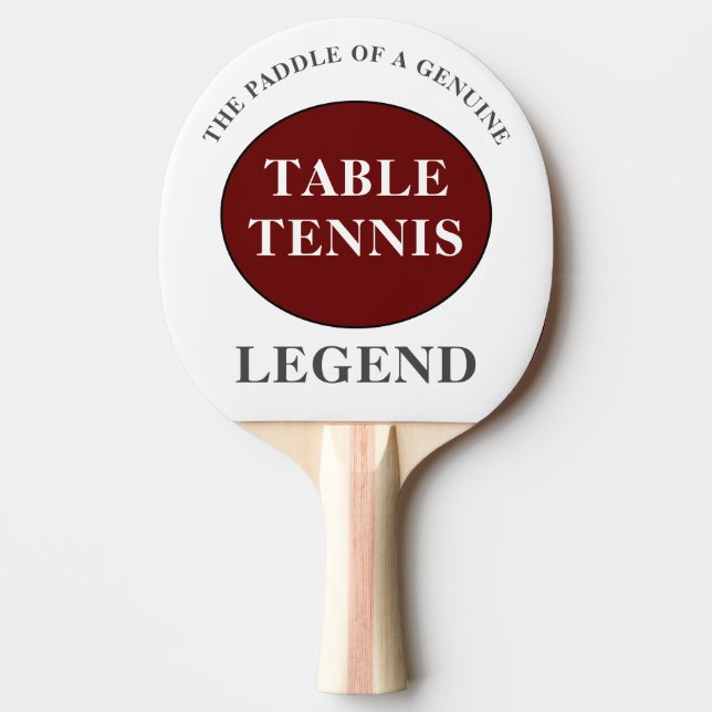 Bord Tennis Ping Pong Legend Add Monogram & Namn Pingisracket (Framsidan)