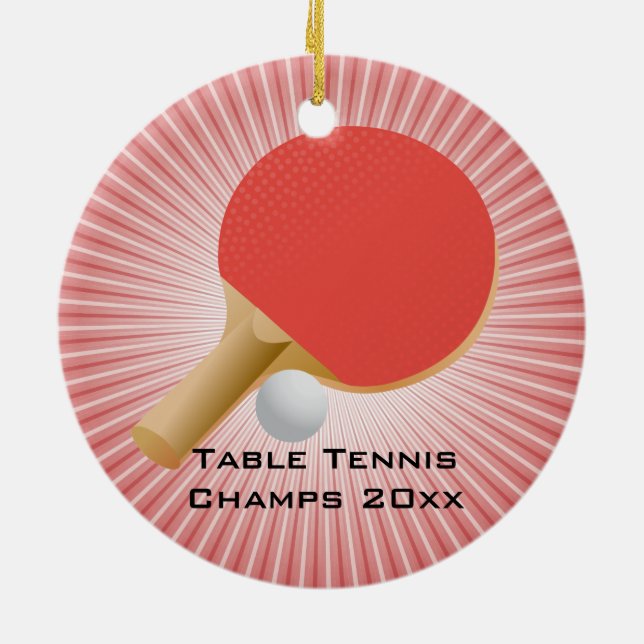 Bord Tennis Ping Pong Ornament (Baksidan)