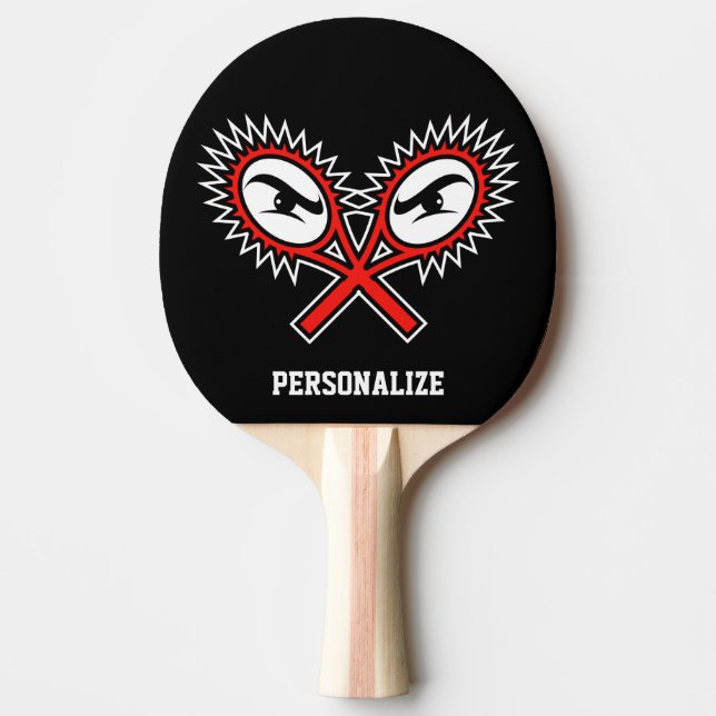 Bord tennis ping pong-paddlar logotyp pingisracket (Framsidan)