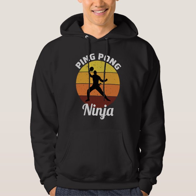 Bord tennis Ping pong-paddlar Spelare Hoodie (Framsida)