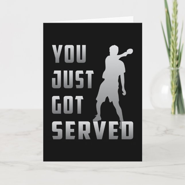 Bord Tennis Ping Pong Paddle Player Funny Gift Kort (Framsida)