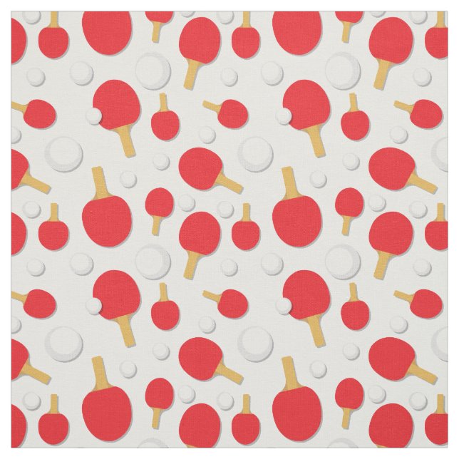 Bord Tennis Ping Pong Paddles White Red Mönster Tyg (Provkarta)