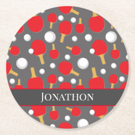 Bord Tennis Ping Pong Player Team Underlägg Papper Rund