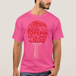 Bord Tennis Ping Pong Racket Player Funny T Shirt