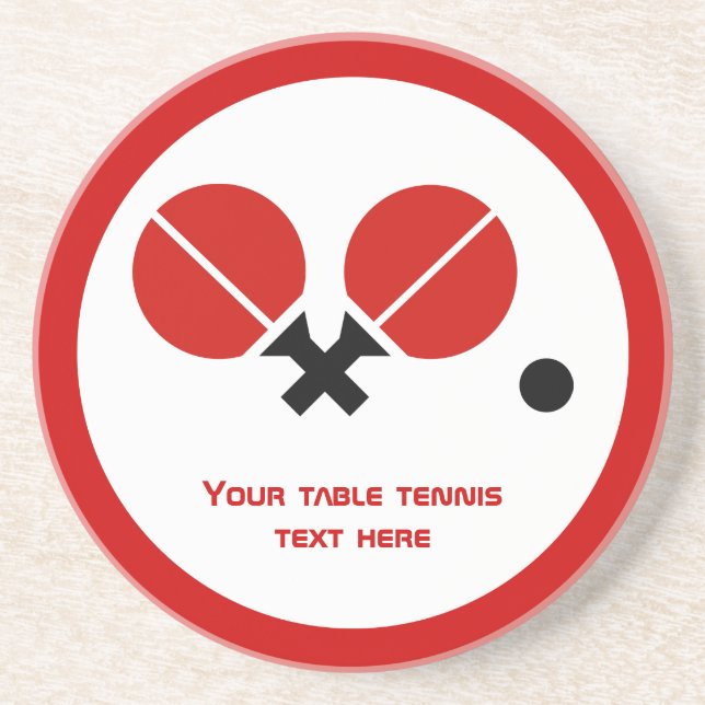 Bord tennis ping-pong-racketar och boll svart, röd underlägg (Framsidan)