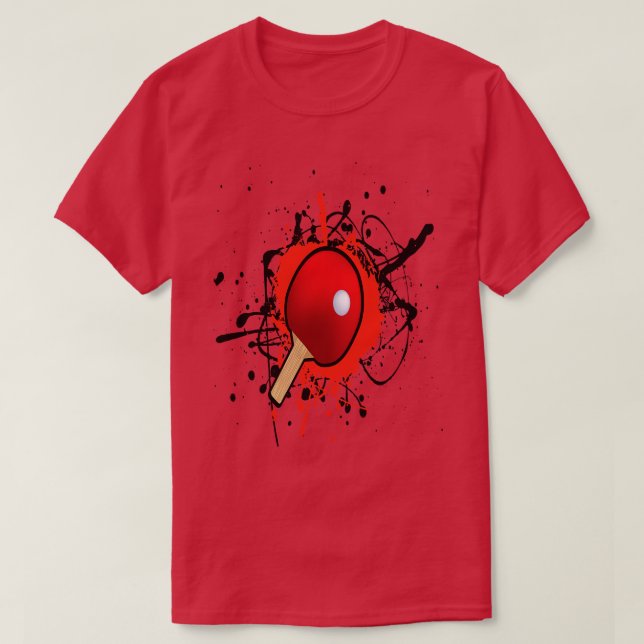 Bord Tennis Ping Pong T Shirt (Design framsida)