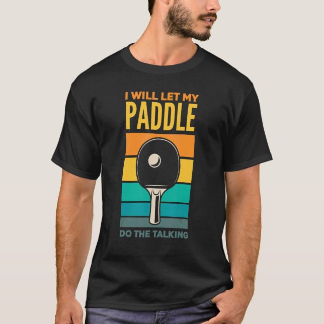 Bord Tennis Ping Pong T Shirt (Framsida)