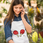 Bord Tennis Ping Pong Vuxen Apron Förkläde<br><div class="desc">Två tennis ping pong fladdermus och boll. Den här designen ser ut att vara verkligen för dessa Apron</div>