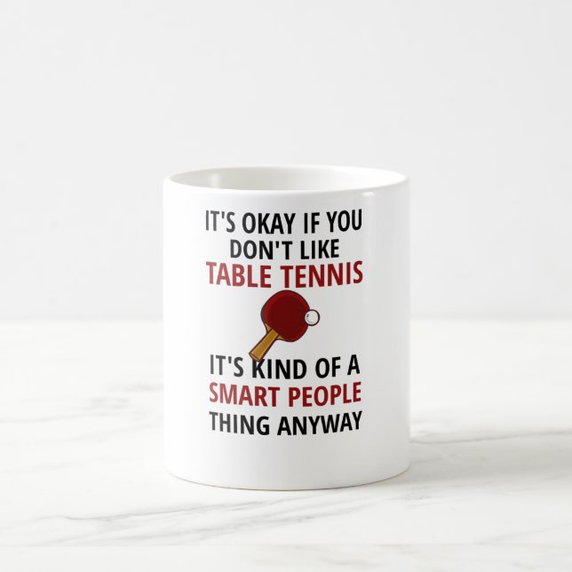 Bord Tennis Player Gifts Ping Pong Coach Paddle Kaffemugg (Center)