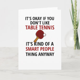 Bord Tennis Player Gifts Ping Pong Coach Paddle Kort