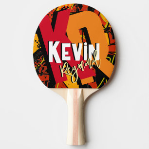 Bord Tennis Player Namn coola&modern Pingisracket