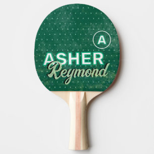 Bord Tennis Player namn, GRÖNT i nöd Pingisracket