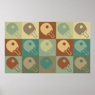 Bord Tennis Pop Art Poster