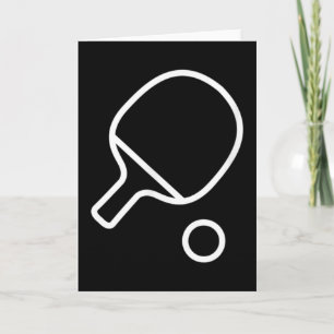 Bord tennis Racket och Boll Retro Ping Pong Kort