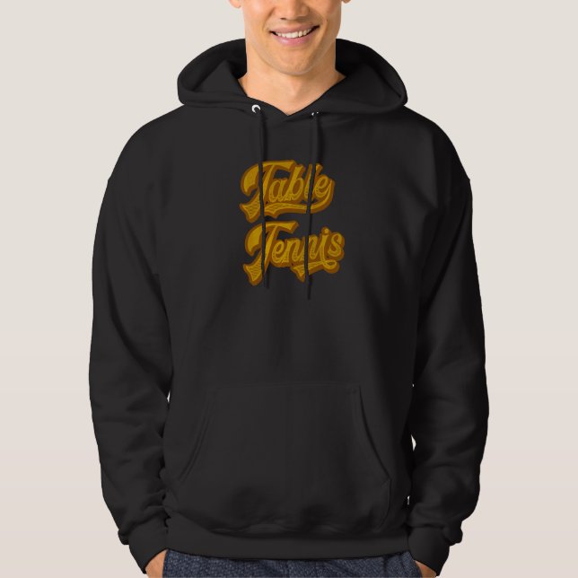 Bord Tennis Retro Ping Pong Hoodie (Framsida)
