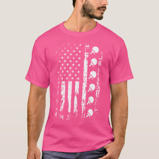 Bord Tennis Shirt American Flagga Usa Bord Tennis T