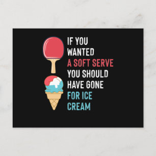 Bord Tennis Soft Ice Cream Ping Pong Vykort