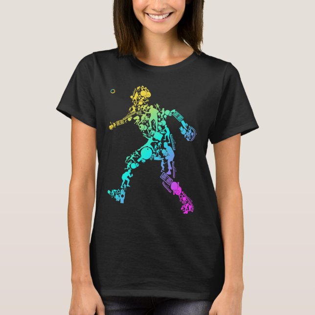 Bord Tennis Sport Inslag Bord tennis Player T Shirt (Framsida)