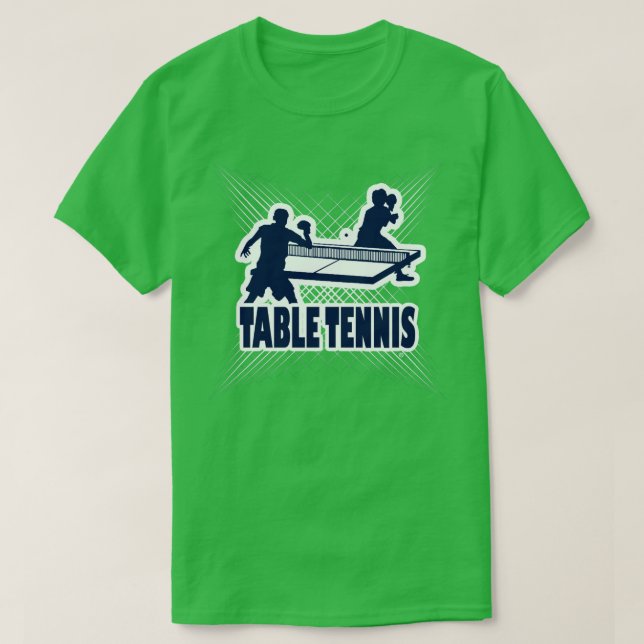 Bord Tennis Sports Designer T-Shirt (Design framsida)