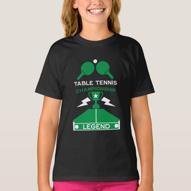 Bord Tennis Tournament T Shirt (Framsida)